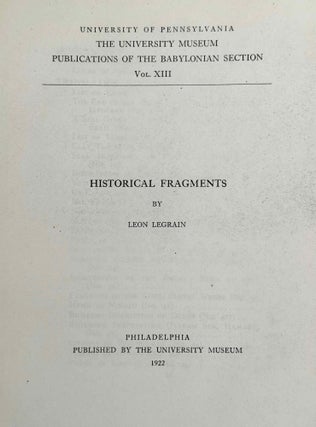 Historical fragments (XEROX)