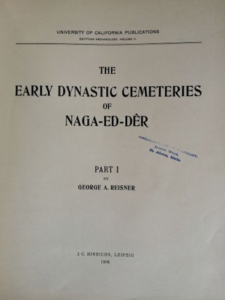 The early dynastic cemeteries of Naga ed-Der. Part I. Part II. Part III: A provincial cemetery of the pyramid age. Part IV: The predynastic cemetery N1700 (complete set)[newline]M1429-03.jpg