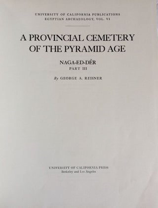 The early dynastic cemeteries of Naga ed-Der. Part I. Part II. Part III: A provincial cemetery of the pyramid age. Part IV: The predynastic cemetery N1700 (complete set)[newline]M1429-17.jpg
