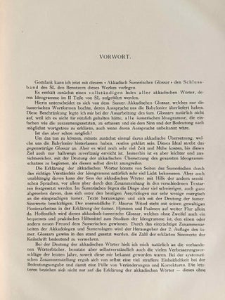 Sumerisches Lexikon. I. Teil: Sumerische, akkadische und hethitische Lautwerte geordnet. i) nach Keilschriftzeichen ii) nach dem Alphabet. II. Teil (Band 1-4): Vollst&auml;ndige Ideogramm-Sammlung. III. Teil, Band 1: Sumerisch-Akkadisches Glossar. Band 2: Akkadisch-Sumerisches Glossar. IV. Teil, Band 1: Pantheon Babylonicum. (complete set)[newline]M14293-17.jpeg