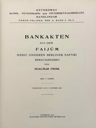 Bankakten aus dem Faij&ucirc;m, nebst anderen Berliner Papyri[newline]M14294-01.jpeg