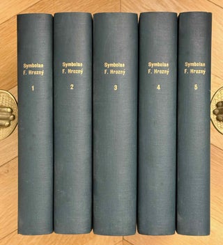 Item #M14305 Symbolae ad studia Orientis pertinentes Frederico Hrozny dedicatae. 5 volumes...