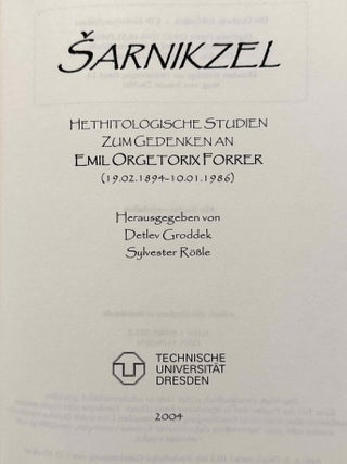 Dresdner Beitr&auml;ge zur Hethitologie. Vol. 1, 2, 10, 16-35, 37-43/1, 43/2, 45, 46/1 & 46/2, 47-51