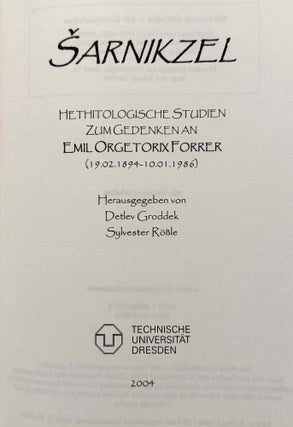 Dresdner Beiträge zur Hethitologie. Vol. 1, 2, 10, 16-35, 37-43/1, 43/2, 45, 46/1 & 46/2, 47-51