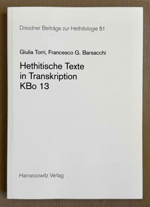 Dresdner Beiträge zur Hethitologie. Vol. 1, 2, 10, 16-35, 37-43/1, 43/2, 45, 46/1 & 46/2, 47-51