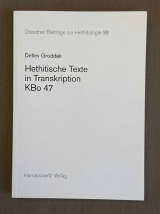Dresdner Beiträge zur Hethitologie. Vol. 1, 2, 10, 16-35, 37-43/1, 43/2, 45, 46/1 & 46/2, 47-51