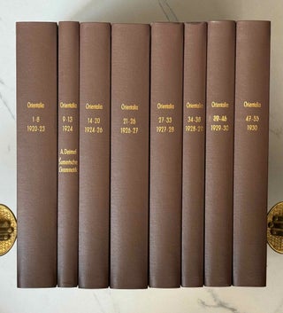 Item #M14325 Orientalia. Vol. 1-55 (1920-1930), mostly in XEROX. AAE - Journal - Set
