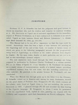 Ugaritic manual. Newly revised grammar, texts in transliteration, cuneiform selections, paradigms, glossary, indices.[newline]M14327-03.jpeg