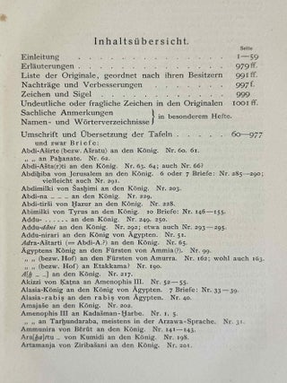 Die El-Amarna Tafeln. Mit Einleitung und Erl&auml;uterungen. Erster Teil: Text.