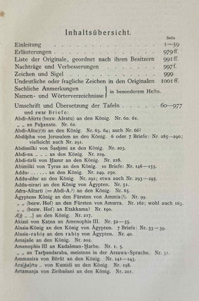 Die El-Amarna Tafeln. Mit Einleitung und Erläuterungen. Erster Teil: Text.