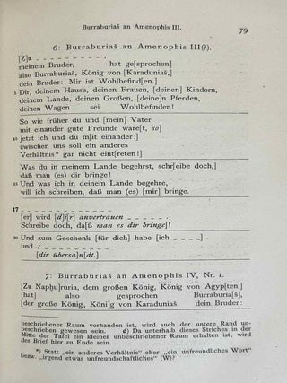 Die El-Amarna Tafeln. Mit Einleitung und Erl&auml;uterungen. Erster Teil: Text.