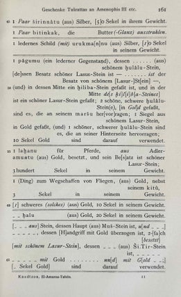 Die El-Amarna Tafeln. Mit Einleitung und Erläuterungen. Erster Teil: Text.