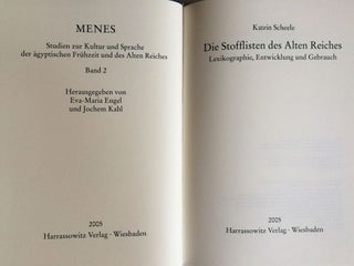 Die Stofflisten des alten Reiches : Lexikographie, Entwicklung und Gebrauch[newline]M1435-01.jpg