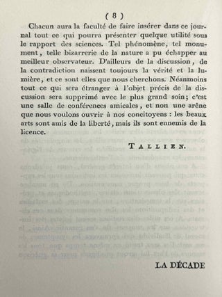 La d&eacute;cade &eacute;gyptienne. Journal litt&eacute;raire et d'&eacute;conomie politique. Tomes I-III (1798-1801) (complete set).[newline]M14354-08.jpeg