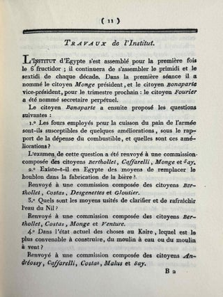 La d&eacute;cade &eacute;gyptienne. Journal litt&eacute;raire et d'&eacute;conomie politique. Tomes I-III (1798-1801) (complete set).[newline]M14354-11.jpeg