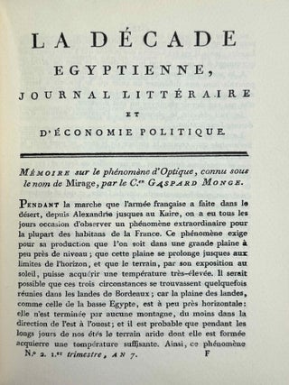 La d&eacute;cade &eacute;gyptienne. Journal litt&eacute;raire et d'&eacute;conomie politique. Tomes I-III (1798-1801) (complete set).[newline]M14354-12.jpeg
