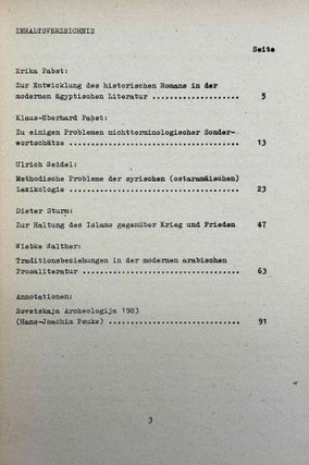 Hallesche Beiträge zur Orientwissenschaft, vol. 7-16 (1985-1991)