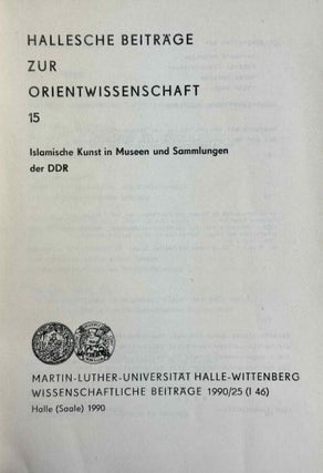 Hallesche Beiträge zur Orientwissenschaft, vol. 7-16 (1985-1991)