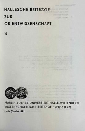 Hallesche Beiträge zur Orientwissenschaft, vol. 7-16 (1985-1991)