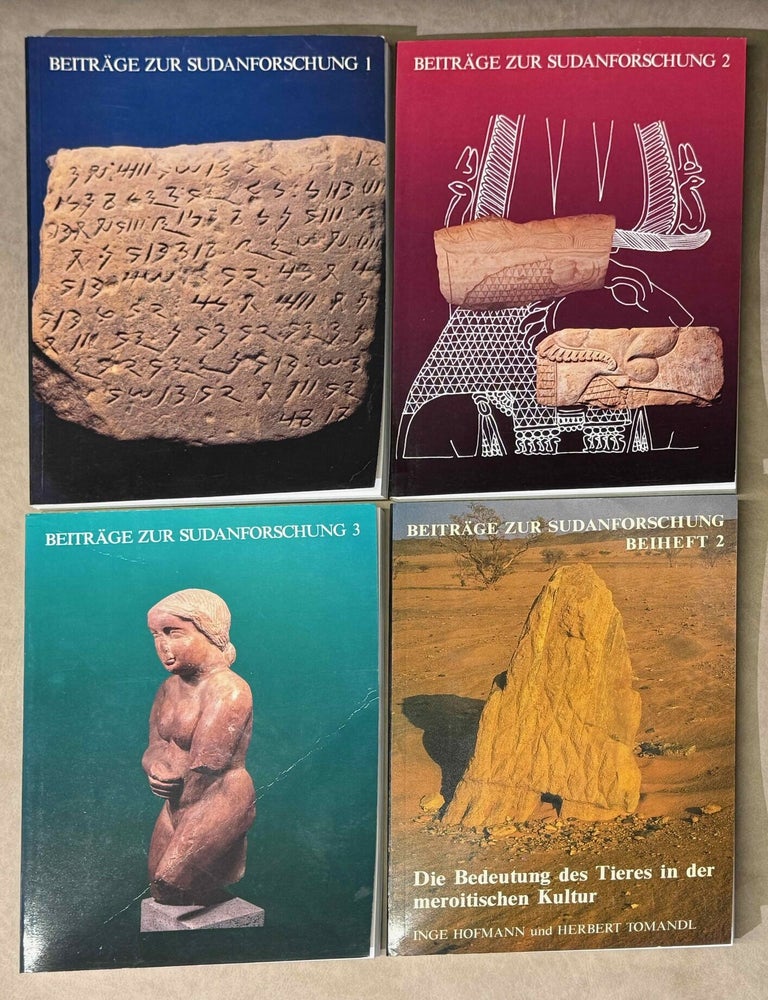 Item #M14356 Beitr&auml;ge zur Sudanforschung, vol. I-III + Beiheft 2: Die Bedeutung des Tieres in der meroitischen Kultur. AAE - Journal - Set - HOFFMANN Inge - TOMANDL Herbert.[newline]M14356-00.jpeg