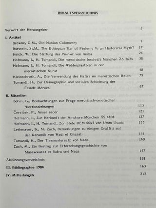Beitr&auml;ge zur Sudanforschung, vol. I-III + Beiheft 2: Die Bedeutung des Tieres in der meroitischen Kultur.[newline]M14356-04.jpeg