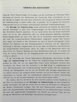 Beitr&auml;ge zur Sudanforschung, vol. I-III + Beiheft 2: Die Bedeutung des Tieres in der meroitischen Kultur.[newline]M14356-05.jpeg