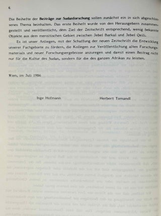 Beitr&auml;ge zur Sudanforschung, vol. I-III + Beiheft 2: Die Bedeutung des Tieres in der meroitischen Kultur.[newline]M14356-06.jpeg