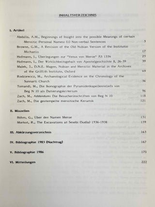 Beitr&auml;ge zur Sudanforschung, vol. I-III + Beiheft 2: Die Bedeutung des Tieres in der meroitischen Kultur.[newline]M14356-12.jpeg