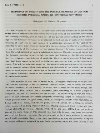 Beitr&auml;ge zur Sudanforschung, vol. I-III + Beiheft 2: Die Bedeutung des Tieres in der meroitischen Kultur.[newline]M14356-13.jpeg