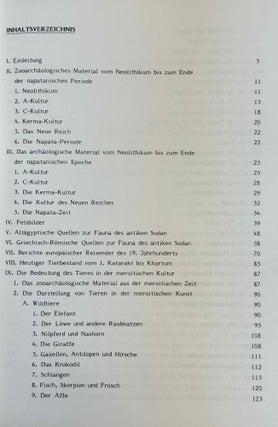 Beiträge zur Sudanforschung, vol. I-III + Beiheft 2: Die Bedeutung des Tieres in der meroitischen Kultur.