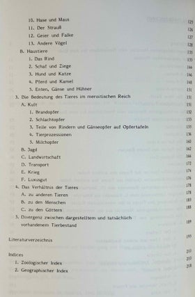 Beiträge zur Sudanforschung, vol. I-III + Beiheft 2: Die Bedeutung des Tieres in der meroitischen Kultur.