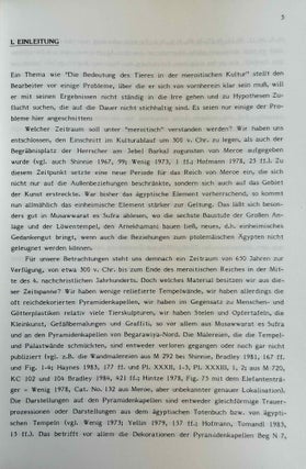 Beiträge zur Sudanforschung, vol. I-III + Beiheft 2: Die Bedeutung des Tieres in der meroitischen Kultur.