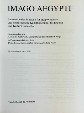 Imago Aegypti. Band I (2005), II (2007) & III (2010). (Complete set)