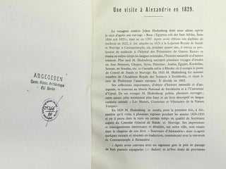 Bulletin de la Société Archéologique d'Alexandrie. Vol. 3 (1900), 11 (1909), 25 (1930), 29 (1934) to 47 (2003), partly XEROX.