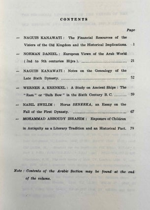 Archaeological and Historical Studies. Publications of the Archaeological Society of Alexandria. Vol. 2.1, 2.2., 4, 5 & 6.