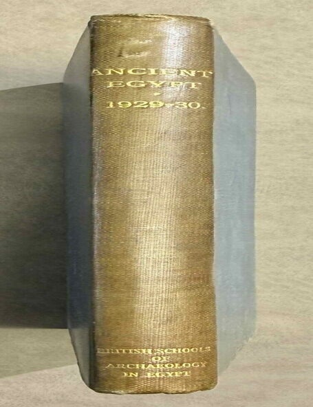 Item #M14399a Ancient Egypt. 1929-1930. AAE - Journal - Set - PETRIE William M. Flinders.[newline]M14399a-00.jpeg