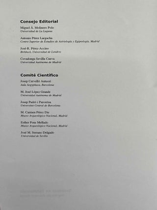 Trabajos de Egiptolog&iacute;a. Papers on Ancient Egypt. Vol. 1 (2002) to 7 (2016).