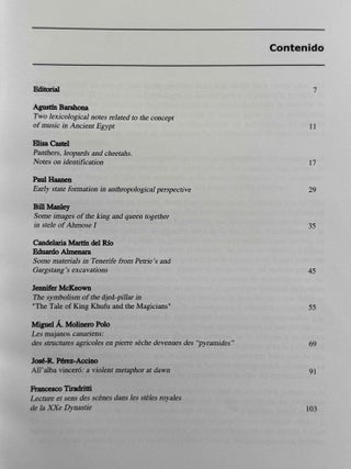 Trabajos de Egiptología. Papers on Ancient Egypt. Vol. 1 (2002) to 7 (2016).