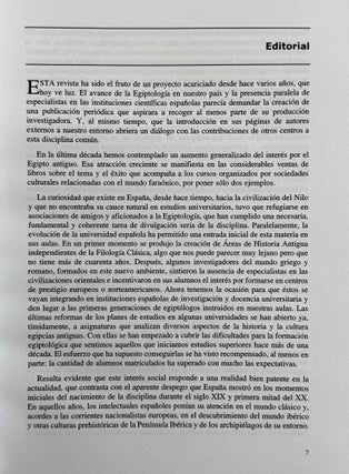 Trabajos de Egiptología. Papers on Ancient Egypt. Vol. 1 (2002) to 7 (2016).