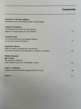 Trabajos de Egiptología. Papers on Ancient Egypt. Vol. 1 (2002) to 7 (2016).