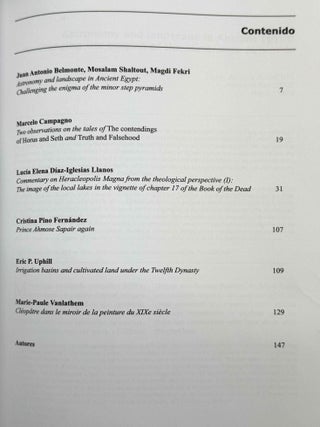 Trabajos de Egiptolog&iacute;a. Papers on Ancient Egypt. Vol. 1 (2002) to 7 (2016).