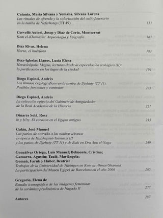 Trabajos de Egiptolog&iacute;a. Papers on Ancient Egypt. Vol. 1 (2002) to 7 (2016).