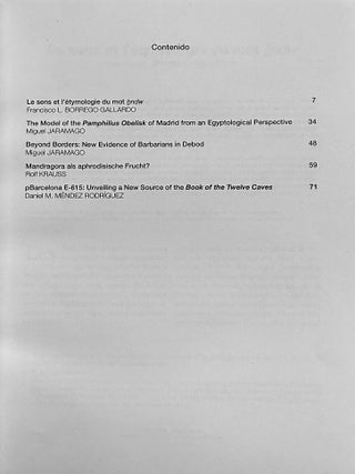 Trabajos de Egiptolog&iacute;a. Papers on Ancient Egypt. Vol. 1 (2002) to 7 (2016).