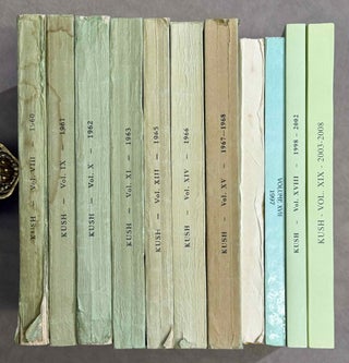 Item #M14408 KUSH. Vol. VIII (1960) to XI (1963) and XIII (1965) to XIX (2008). AAE - Journal - Set