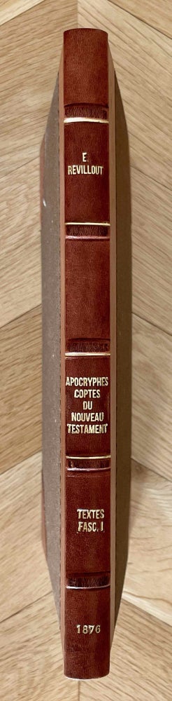 Item #M1440a Apocryphes coptes du Nouveau Testament, Textes. 1er fasc. REVILLOUT Eugène.[newline]M1440a-00.jpeg