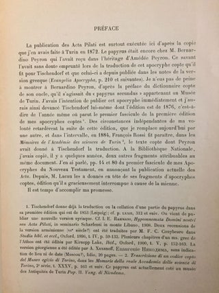 Les aprocryphes coptes. 2e fasc.: Acta Pilati et supplément à l'Évangile des douze apôtres