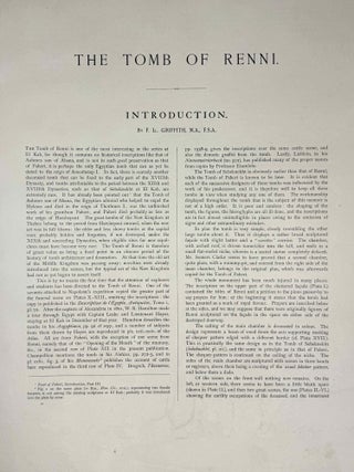 Wall drawings and monuments of El Kab. Vol. IV: The tomb of Renni.