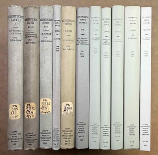 Item #M14412 Oxyrhynchus papyri. 11 volumes (X, XVIII, XXI, XXXII, XXXIX, LIX, LXXX, LXXXI,...