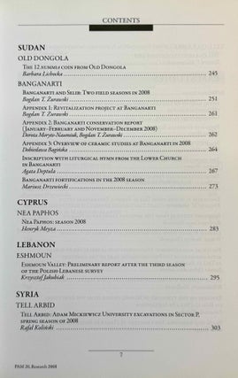 Polish archaeology in the Mediterranean. 12 volumes (XI, XX, XXI, XXII, XXIII/1, XXIII/2, XXIV/1, XXIV/2, XXV, XXVI/1, XXVI/2 and XXVII/2).