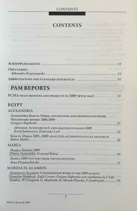 Polish archaeology in the Mediterranean. 12 volumes (XI, XX, XXI, XXII, XXIII/1, XXIII/2, XXIV/1, XXIV/2, XXV, XXVI/1, XXVI/2 and XXVII/2).